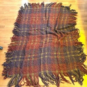 Super Soft Throw Blanket- Purple,Rust Orange, Yellow-60x42 Kenneburk Home/ USA